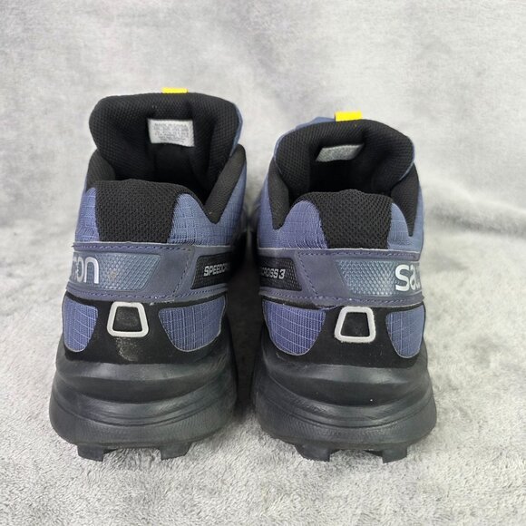 Mens Salomon Speedcross 3 Trail Running Shoes Blue & Black Contragrip Size 12.5 - Picture 5 of 9